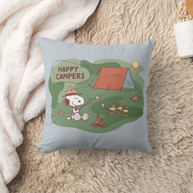 pinda's | Snoopy & Woodstock Happy Campers Kussen (Deken)