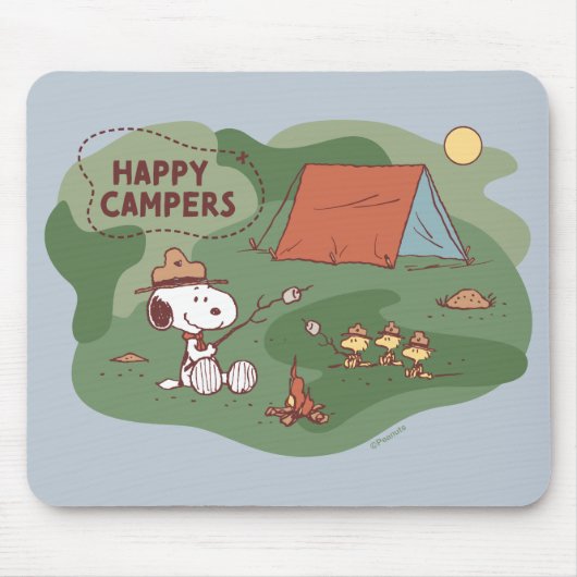 pinda's | Snoopy & Woodstock Happy Campers Muismat (Voorkant)