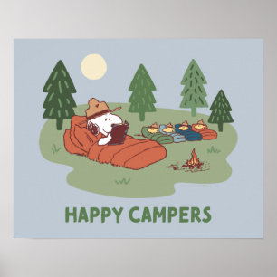pinda's   Snoopy & Woodstock Happy Campers Poster