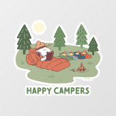 pinda's | Snoopy & Woodstock Happy Campers Raamsticker (Vel)