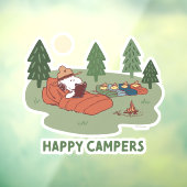 pinda's | Snoopy & Woodstock Happy Campers Raamsticker (Vel 3)