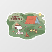 pinda's | Snoopy & Woodstock Happy Campers Raamsticker (Vel)