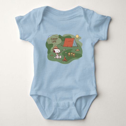 pinda's | Snoopy & Woodstock Happy Campers Romper (Voorkant)