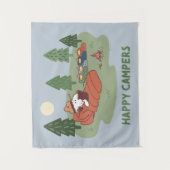 pinda's | Snoopy & Woodstock Happy Campers Wandkleed (Voorkant)