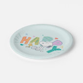 pinda's | Snoopy & Woodstock Happy Papieren Bordje (Gekanteld)