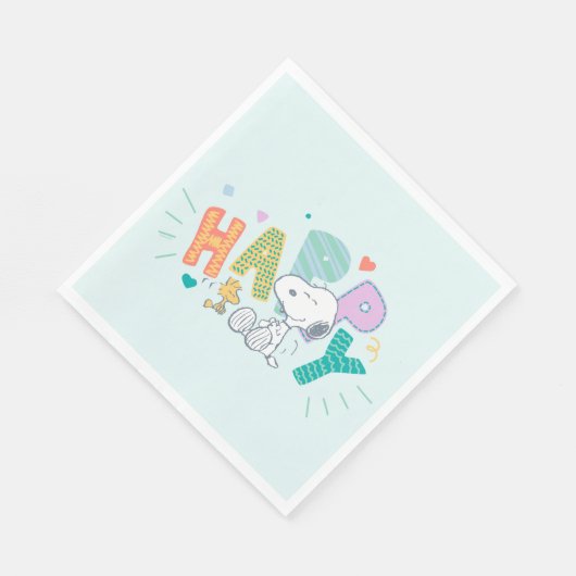 pinda's | Snoopy & Woodstock Happy Servet (Hoek)