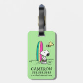 pinda's | Snoopy & Woodstock High Tide Bagagelabel (Achterkant verticaal)