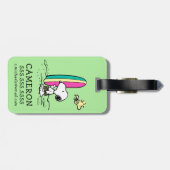 pinda's | Snoopy & Woodstock High Tide Bagagelabel (Achterkant horizontaal)