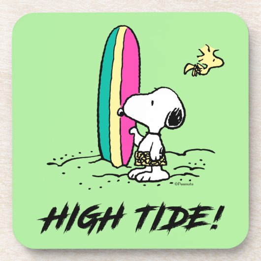 pinda's | Snoopy & Woodstock High Tide Bier Onderzetter (Voorkant)