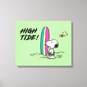 pinda's   Snoopy & Woodstock High Tide Canvas Afdruk