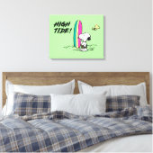 pinda's | Snoopy & Woodstock High Tide Canvas Afdruk (Insitu (Slaapkamer))