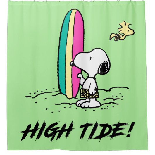 pinda's | Snoopy & Woodstock High Tide Douchegordijn (Voorkant)
