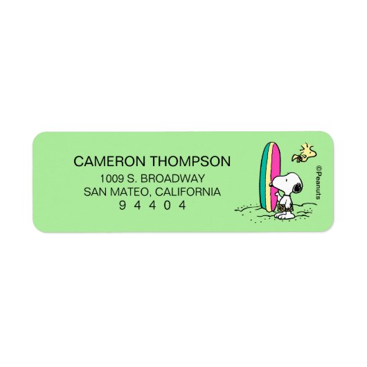 pinda's | Snoopy & Woodstock High Tide Etiket (Voorkant)