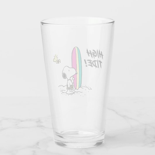 pinda's | Snoopy & Woodstock High Tide Glas (Achterkant)