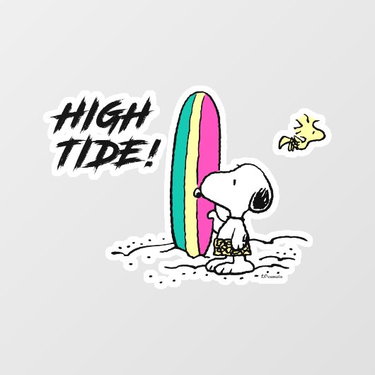 pinda's | Snoopy & Woodstock High Tide Raamsticker (Vel)