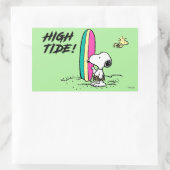 pinda's | Snoopy & Woodstock High Tide Rechthoekige Sticker (Tas)