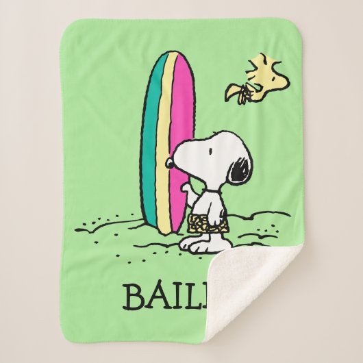 pinda's | Snoopy & Woodstock High Tide Sherpa Deken (Voorkant)