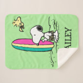 pinda's | Snoopy & Woodstock High Tide Sherpa Deken (Voorkant (horizontaal))
