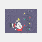 pinda's | Snoopy & Woodstock Ho Ho Ho Fleece Deken (Voorkant (Horizontaal))