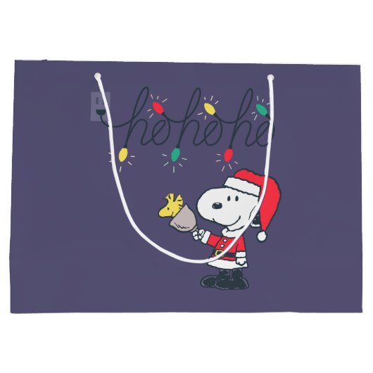 pinda's | Snoopy & Woodstock Ho Ho Ho Groot Cadeauzakje (Achterkant)