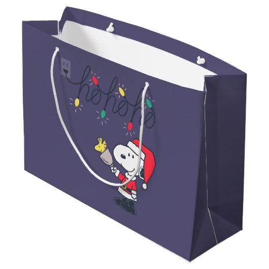 pinda's | Snoopy & Woodstock Ho Ho Ho Groot Cadeauzakje (Achterkant Gekanteld)