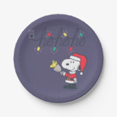 pinda's | Snoopy & Woodstock Ho Ho Ho Papieren Bordje (Voorkant)
