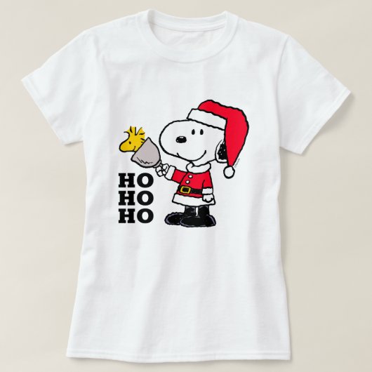 pinda's | Snoopy & Woodstock Ho Ho Ho T-shirt (Design voorkant)