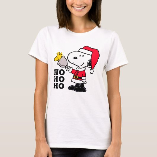 pinda's | Snoopy & Woodstock Ho Ho Ho T-shirt (Voorkant)