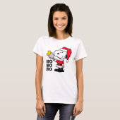 pinda's | Snoopy & Woodstock Ho Ho Ho T-shirt (Voorkant volledig)
