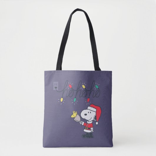 pinda's | Snoopy & Woodstock Ho Ho Ho Tote Bag (Voorkant)