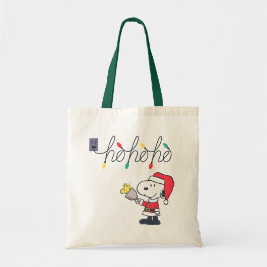 pinda's | Snoopy & Woodstock Ho Ho Ho Tote Bag (Voorkant)