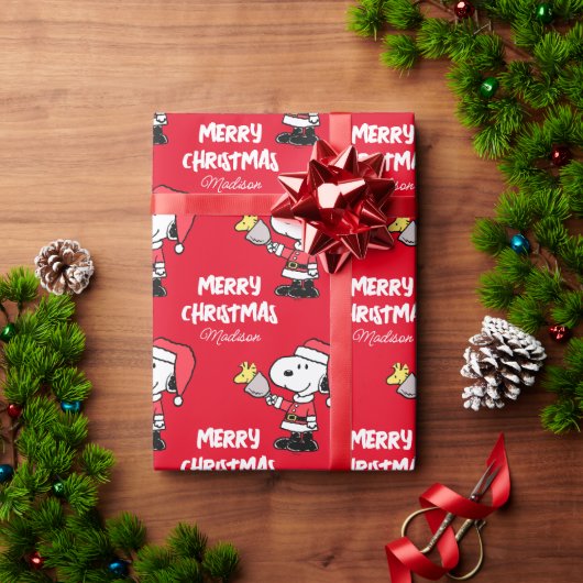 pinda's | Snoopy & Woodstock Ho Ho | Jouw namen to Cadeaupapier (Feestdagen Geschenken)