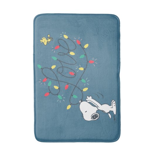 pinda's | Snoopy & Woodstock Holiday Decorting Badmat (Voorkant Verticaal)