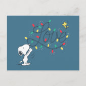 pinda's | Snoopy & Woodstock Holiday Decorting Feestdagenkaart (Voorkant)