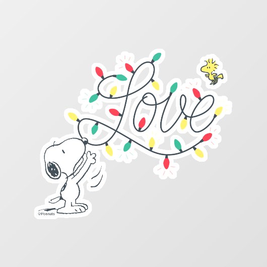 pinda's | Snoopy & Woodstock Holiday Decorting Raamsticker (Vel)