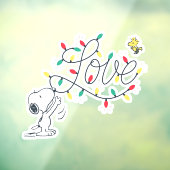 pinda's | Snoopy & Woodstock Holiday Decorting Raamsticker (Vel 3)