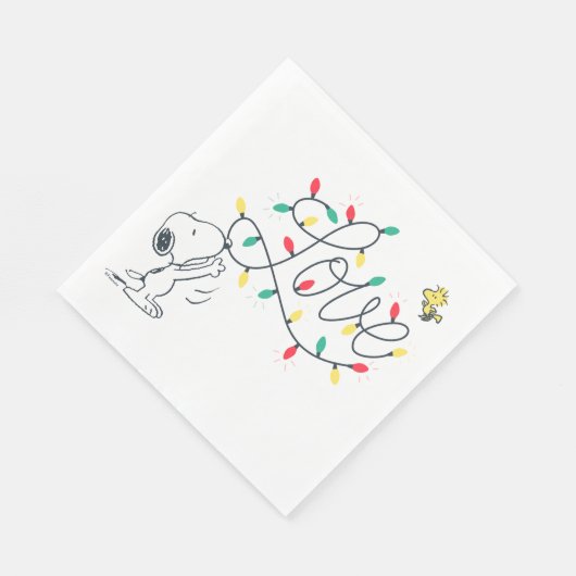 pinda's | Snoopy & Woodstock Holiday Decorting Servet (Hoek)