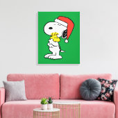 pinda's | Snoopy & Woodstock Holiday Hugs Canvas Afdruk (Insitu (Woonkamer))