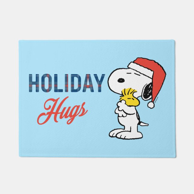 pinda's | Snoopy & Woodstock Holiday Hugs Deurmat (Voorkant)