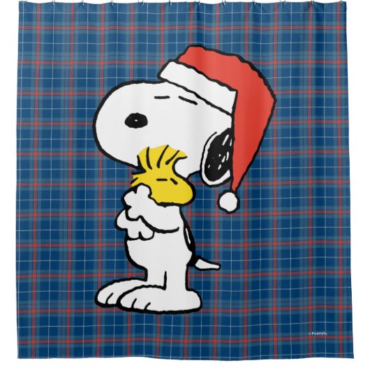 pinda's | Snoopy & Woodstock Holiday Hugs Douchegordijn (Voorkant)