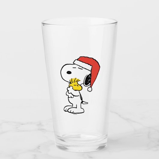 pinda's | Snoopy & Woodstock Holiday Hugs Glas (Voorkant)