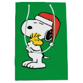pinda's | Snoopy & Woodstock Holiday Hugs Medium Cadeauzakje (Voorkant)