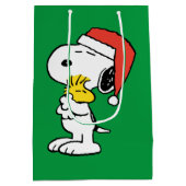 pinda's | Snoopy & Woodstock Holiday Hugs Medium Cadeauzakje (Achterkant)