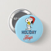 pinda's | Snoopy & Woodstock Holiday Hugs Ronde Button 5,7 Cm (Voorkant /achterkant)
