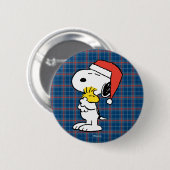 pinda's | Snoopy & Woodstock Holiday Hugs Ronde Button 5,7 Cm (Voorkant /achterkant)