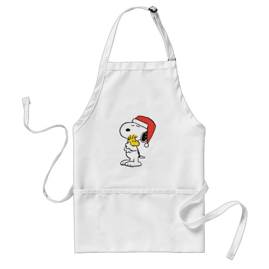 pinda's | Snoopy & Woodstock Holiday Hugs Standaard Schort (Voorkant)