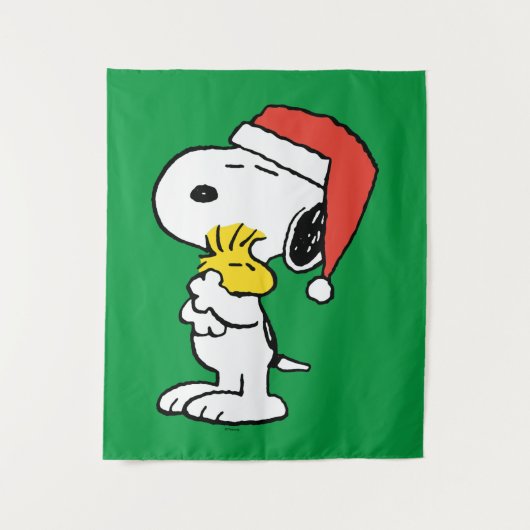 pinda's | Snoopy & Woodstock Holiday Hugs Wandkleed (Voorkant)