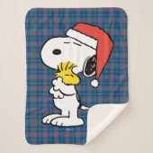 pinda's | Snoopy & Woodstock Holiday Sherpa Deken (Voorkant)