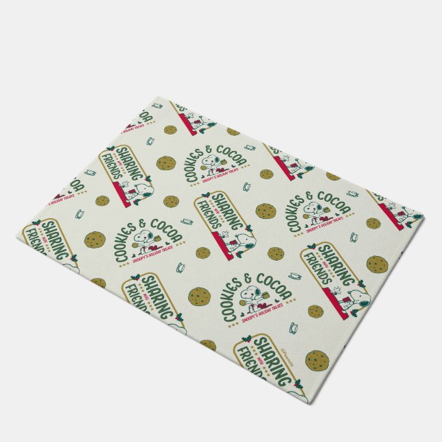 pinda's | Snoopy & Woodstock Hot Cocoa Pattern Deurmat (Schuin)