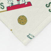 pinda's | Snoopy & Woodstock Hot Cocoa Pattern Fleece Deken (Hoek)